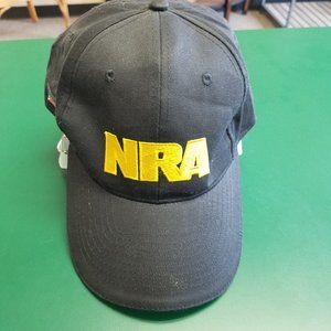 NRA - National Rifle Association Black Canvas Ball Cap Hat   Hat is in very good